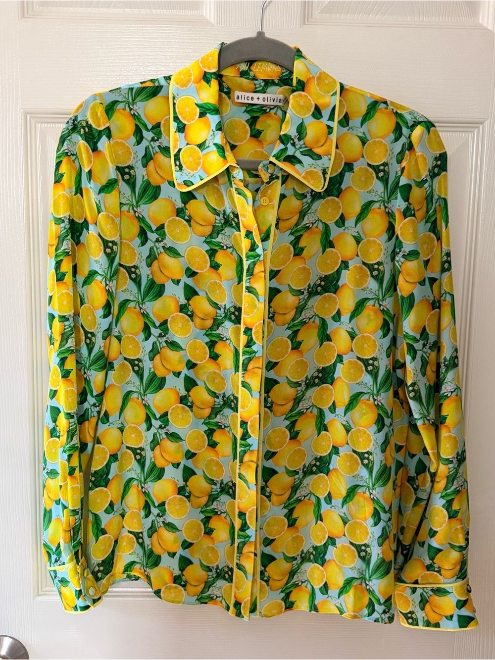Alice + Olivia Willa Lemon Squeeze Top